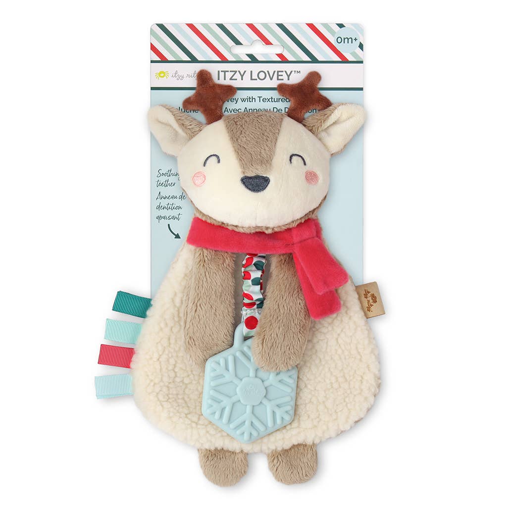 Holiday Itzy Lovey™ Plush + Teether Toy: Penguin